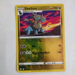 Reverse Holo Zweilous 114/203 Evolving Skies Pokemon - Same Day Shipping! - Image 1
