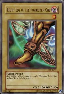 Right Leg Of The Forbidden One - Ultra Rare LOB-E097 - HP - YuGiOh - Image 1