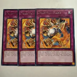 Dracotail Flame 3x (playset) JUSH-EN011 Rare 1st Ed NM READY TO SHIP!) YuGiOh - Image 1