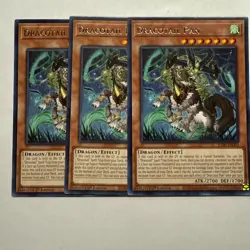 Dracotail Pan 3x (playset) JUSH-EN003 Rare 1st Ed NM (READY TO SHIP!) YuGiOh - Image 1