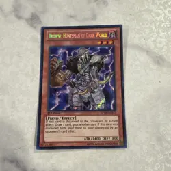 YUGIOH TCG BROWW HUNTSMAN OF DARK WORLD LCJW-EN243 SECRET 1ST EDITION NM - Image 1