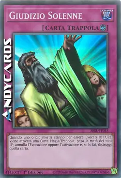 GIUDIZIO SOLENNE • (Solemn Judgment) • Super R • SESL IT045 • 1Ed • Yugioh! - Image 1