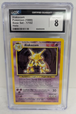 Alakazam Pokemon (1999) Base Set - 1/102 Holo CGC 8 NM/MINT - Image 2