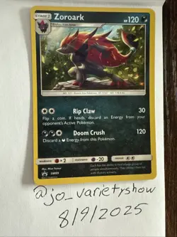 Pokemon Zoroark SM89 Holo Black Star Promo Cosmos Sun Moon 2017 TCG ENG Card - Image 1