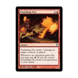 WOTC MtG Zendikar Punishing Fire (U) (Foil) EX - Image 1