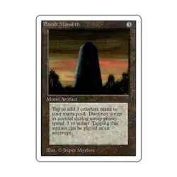 WOTC MtG Unlimited Basalt Monolith (U) EX - Image 1