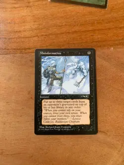 x1 MTG Misinformation Alliances LP 1996 Magic The Gathering - Image 1