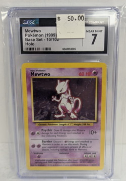 Mewto Pokemon (1999) Base Set - 10/102 Holo CGC 7 Near Mint - Image 1