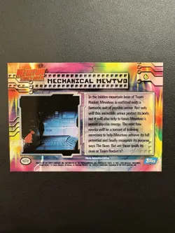 Pokemon TCG Mechanical Mewtwo Pokemon Topps Mewtwo Strikes Back 6 Nonfoil - Image 2