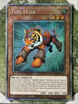 YuGiOh TEST TIGER Platinum Secret Rare RA03-EN189 - Image 2