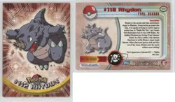 Rhydon Topps Pokemon TV Animation Edition Series 2 #112 2000 1bu3 - Image 3