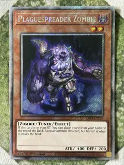 YuGiOh PLAGUESPREADER ZOMBIE Platinum Secret Rare RA03-EN207 - Image 2