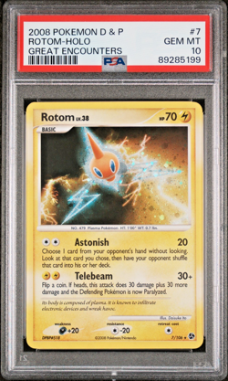 PSA 10 Pokemon Rotom Holo Diamond & Pearl Great Encounters 7/106 GEM MINT Rare - Image 1