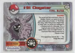 Cloyster Topps Pokemon TV Animation Edition Series 2 #91 2000 0l4h - Image 2