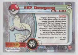 Dewgong Topps Pokemon TV Animation Edition Series 2 #87 2000 0l4h - Image 2