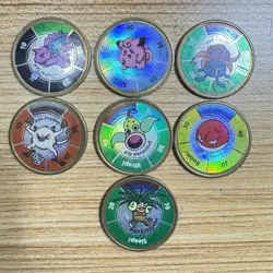 1999 Hasbro Pokemon Battling Coin Game Paras Lot # 32 35 44 56 70 100 103 VTG - Image 1