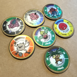 1999 Hasbro Pokemon Battling Coin Game Paras Lot # 32 35 44 56 70 100 103 VTG - Image 2