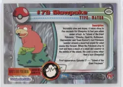 Slowpoke Topps Pokemon TV Animation Edition Series 2 #79 2000 0wq1 - Image 2