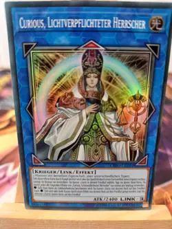 Curious, Lichtverplichteter Herrscher EXFO-DE091 Super Rare Deutsch EX YUGIOH - Image 1