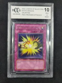 2002 YuGiOh Legend Of Blue Eyes White Dragon Unl. Two-Pronged Attack (R) BCCG 10 - Image 1