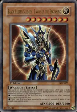 Black Luster Soldier - Envoy Of The Beginning Ultra Rare 1st IOC-025 HP YuGiOh - Image 1