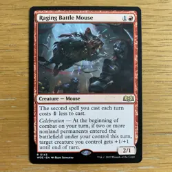 Raging Battle Mouse ~ Wilds of Eldraine [ NM ] [ Magic MTG ] Rare Card - Image 1