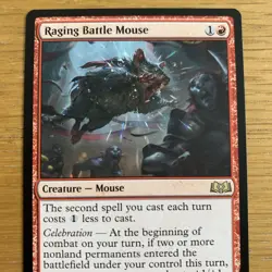 Raging Battle Mouse ~ Wilds of Eldraine [ NM ] [ Magic MTG ] Rare Card - Image 2