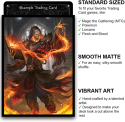 - Cinderbones - the Risen Flame - 100 Smooth Matte TCG Trading Card Sleeves - Fi - Image 2