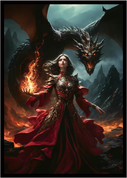 100Ct Matte Art Card Sleeves - Feel My Wrath, Perfect for MTG, TCG Cards - Image 1