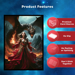 100Ct Matte Art Card Sleeves - Feel My Wrath, Perfect for MTG, TCG Cards - Image 4