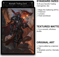 - Lance Vaal - Dragon Knight (Endragos) - 100 Textured Matte TCG Card Sleeves - - Image 2