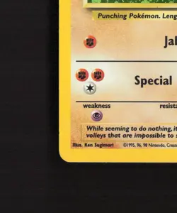 Hitmonchan 8/130 Base Set 2 Holo Rare SWIRL Pokemon Card MP - Image 5
