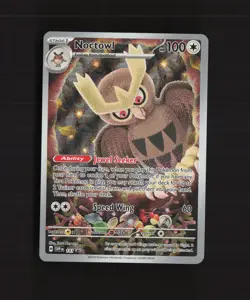 Noctowl SVP141 Scarlet & Violet Full Art Black Star Promo Holo Pokemon Card NM - Image 1