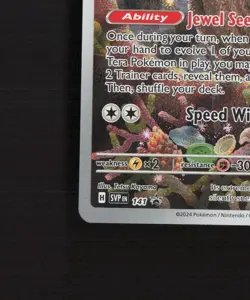 Noctowl SVP141 Scarlet & Violet Full Art Black Star Promo Holo Pokemon Card NM - Image 5