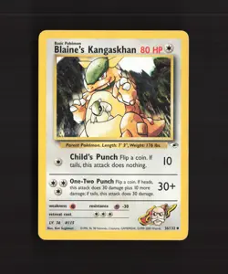 Blaine's Kangaskhan 36/132 WOTC Gym Heroes Uncommon Pokemon Card MP - Image 1