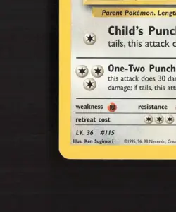 Blaine's Kangaskhan 36/132 WOTC Gym Heroes Uncommon Pokemon Card MP - Image 5