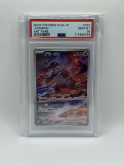 Groudon AR Art Rare 069/062 Raising Surf SV3a Japanese Pokemon Card Game- PSA 10 - Image 1