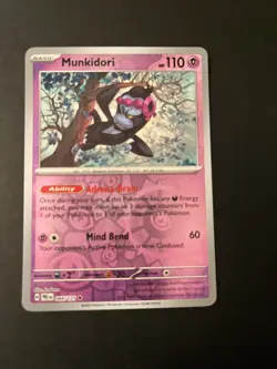 Pokemon SV Prismatic Evolutions Munkidori Reverse Holo 044/131 Trading Card TCG - Image 1