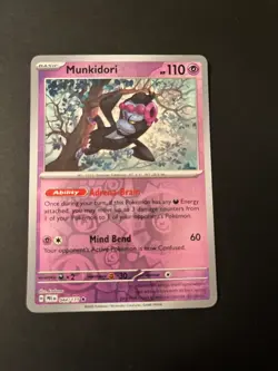Pokemon SV Prismatic Evolutions Munkidori Reverse Holo 044/131 Trading Card TCG - Image 2