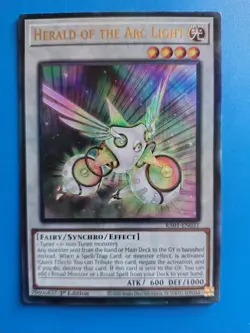 Near Mint Yugioh NM Herald of the Arc Light RA01-EN031 Prismatic Ultimate Rare - Image 1