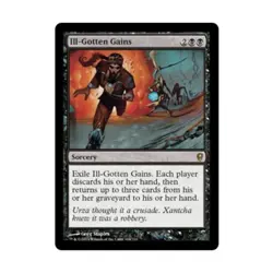 WOTC MtG Conspiracy Ill-Gotten Gains (R) (Foil) EX - Image 1