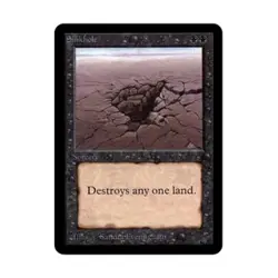 WOTC MtG Alpha Sinkhole (C) EX - Image 1