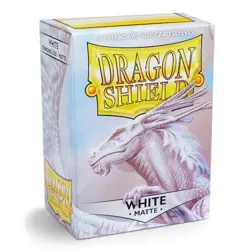 Dragon Shield - Matte Sleeves 100 White Standard Size, MTG, Pokemon 15% multibuy - Image 1