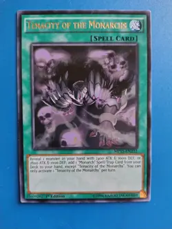 Lightly Played Yugioh Tenacity Of The Monarchs MP15-EN232 Rare 1st Edition - Image 1