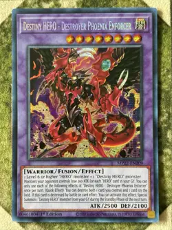 YuGiOh DESTINY HERO - DESTROYER PHOENIX ENFORCER Secret Rare MP22-EN209 - Image 2