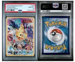 2023 POKEMON SWORD & SHIELD CROWN ZENITH #160 FULL ART/PIKACHU PSA 10 - Image 3
