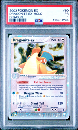 PSA 1 PR 2003 Pokemon EX Dragon Dragonite EX Holo Foil 90/97 - Image 1