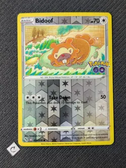 Bidoof 059/078 (Peelable Ditto) - Pokemon GO Reverse Holofoil Unpeeled NM - Image 1