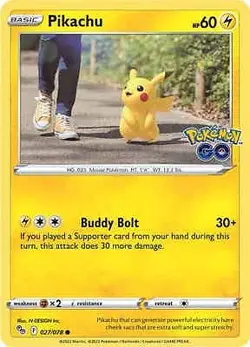 Pikachu 027/078 Pokemon GO Regular - Image 1