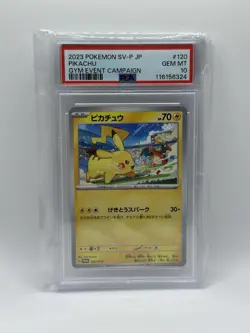 Japanese Pikachu 120/SV-P Gym Event Campaign Pokemon Promo 2023- PSA 10 - Image 1